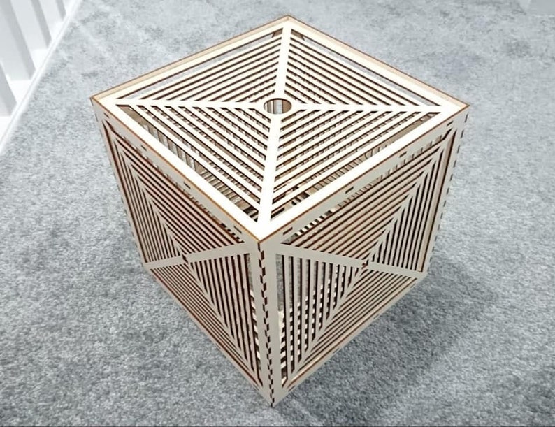 Bespoke cube laser cut light shade. Etsy