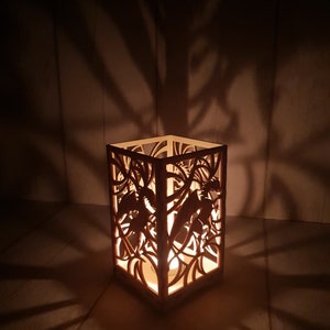 Laser cut Dragon tea light holder.