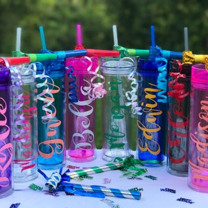 Kids Tumblers, Birthday Tumblers, Party Tumblers, Water Bottles, Kids Water Bottles, Birthday Favors, Kids Favors, Personalized Tumblers