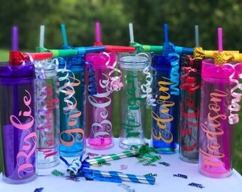 Kids Tumblers, Birthday Tumblers, Party Tumblers, Water Bottles, Kids Water Bottles, Birthday Favors, Kids Favors, Personalized Tumblers