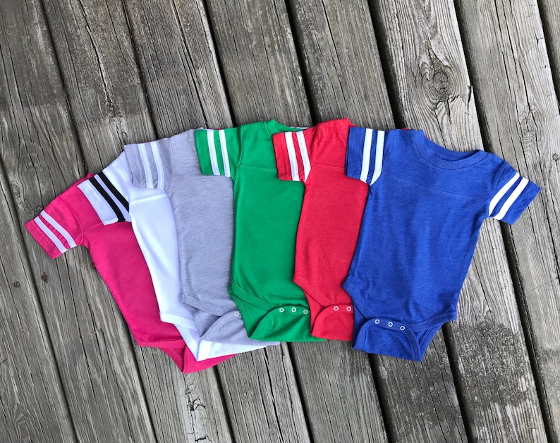 Onesie Baby Jersey Bodysuit Football Onesie Sports Onesie Etsy