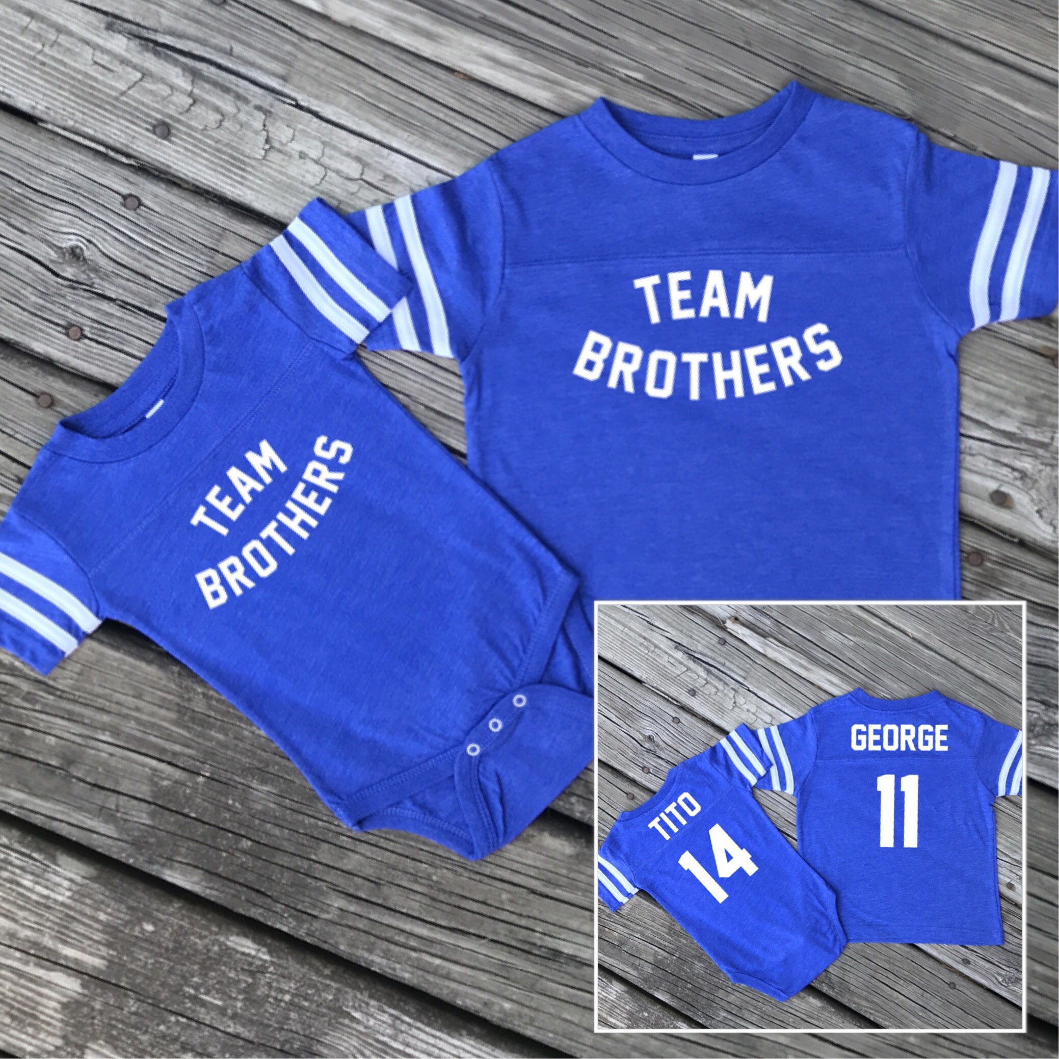 Kid's Jersey Set Sibling Outfits Personalized Kid's Etsy