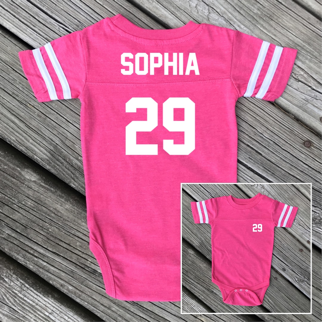 Onesie Baby Jersey Bodysuit Football Onesie Sports Onesie Etsy