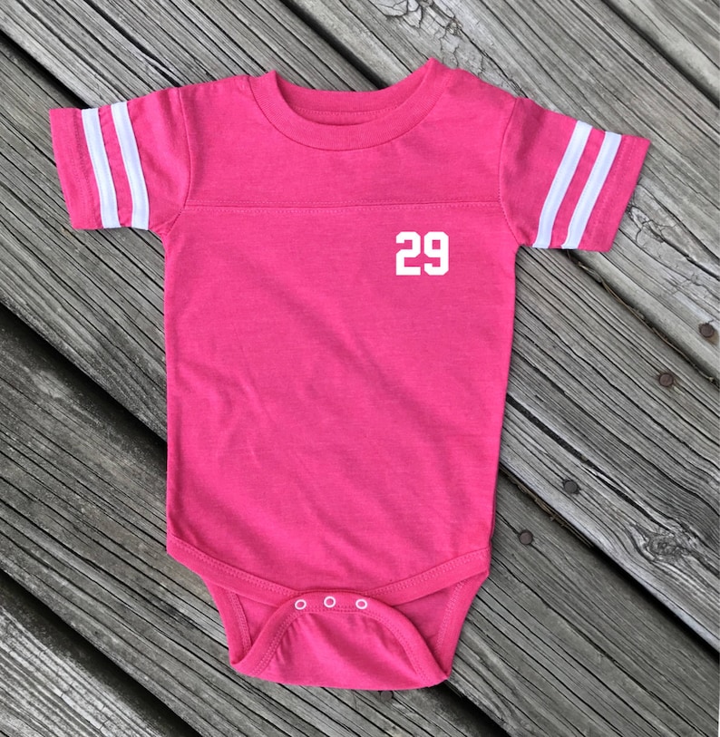 Onesie Baby Jersey Bodysuit Football Onesie Sports Onesie Etsy
