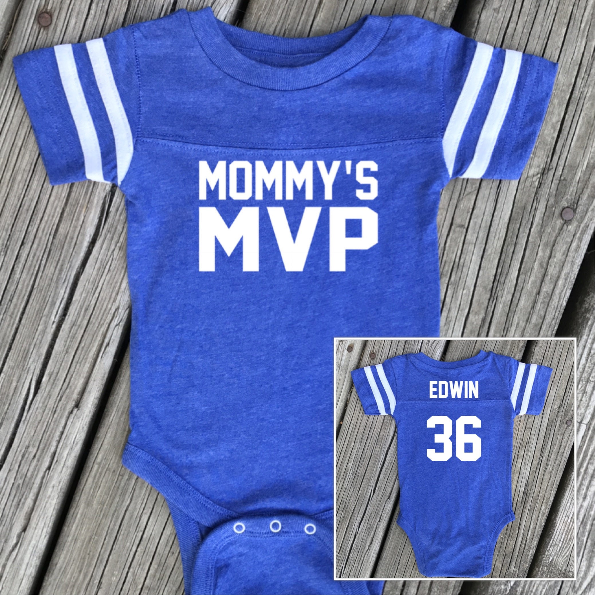 Onesie Baby Jersey Bodysuit Personalized Onesie Football Etsy Israel