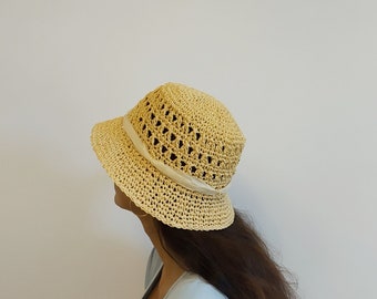 Bucket hat sun, Сustom bucket hat, Summer bucket hat, RAFFIA hat, Bucket hat women, sun hat womens