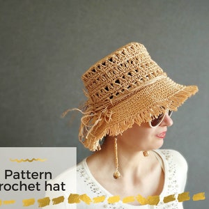 Bucket hat pattern pdf, Сrochet hat patterns, Straw hat crochet pattern, diy kits for adults