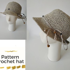 Crochet hat pattern, women crochet summer hat pattern, Cloche hat pattern, hat crochet pattern, summer crochet hat