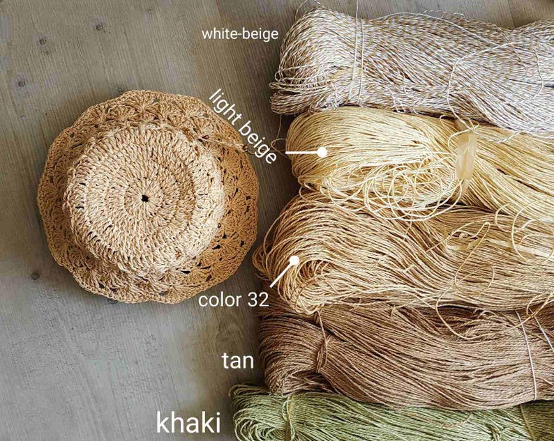rafia yarns, Yarn for Crochet, yarn sale, yarnart, raffia yarn, summer yarn, raffia for hat, raffia for bag image 12