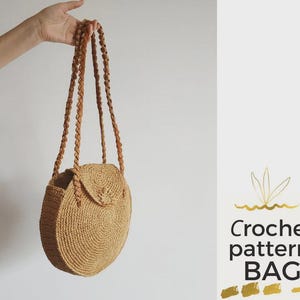 Round bag pattern, Bag pdf, Rag pattern pdf, Crochet pattern bag, Bag women pattern, Bag crochet pattern, Bag pattern pdf, Straw bag