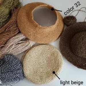 rafia yarns, Yarn for Crochet, yarn sale, yarnart, raffia yarn, summer yarn, raffia for hat, raffia for bag image 14