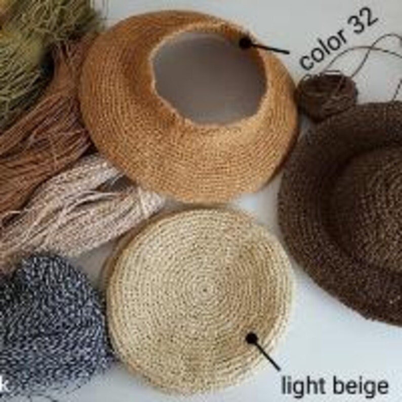 rafia yarns, Yarn for Crochet, yarn sale, yarnart, raffia yarn, summer yarn, raffia for hat, raffia for bag image 14
