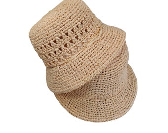 Patron PDF de chapeau bob au crochet – Tutoriel chapeau d'été 2 en 1, spirale facile, styles classiques, téléchargement numérique, chapeau bob au crochet