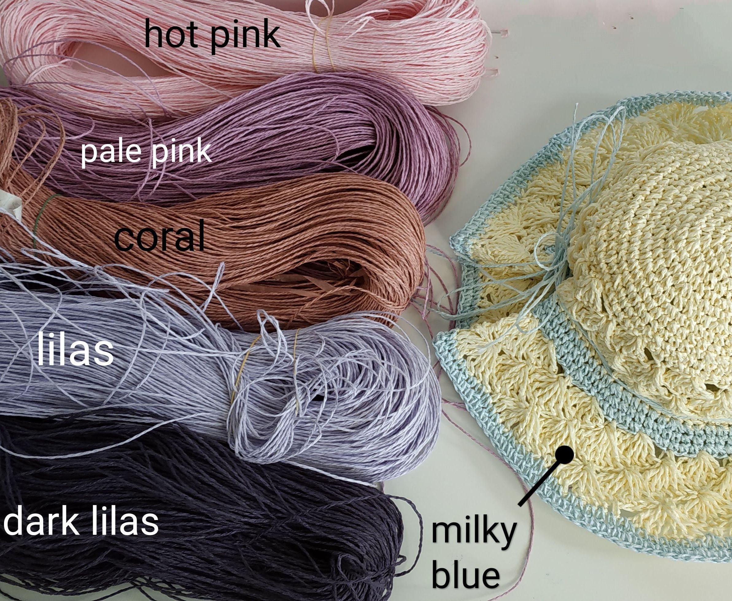 Raffia Yarn Crochet, RA-RA RAFFIA Yarn, Paper Yarn for Crochet by Wool and  the Gang, Summer Yarn for Hats, Baskets, Bags 14 Colours 
