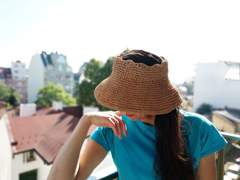 Crochet hat pattern, pdf crochet pattern, Crochet hat, Crochet sun hat pattern, Pdf hat pattern image 5