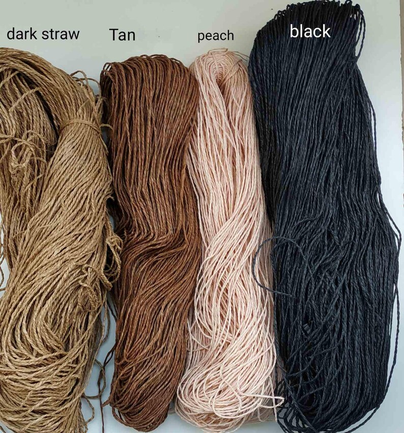 rafia yarns, Yarn for Crochet, yarn sale, yarnart, raffia yarn, summer yarn, raffia for hat, raffia for bag image 15