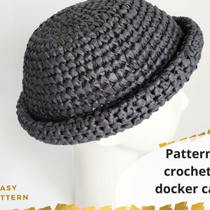 docker cap, straw sun hat, golf hat, sun hat pattern, easy crochet pattern,    HAT crochet pattern, crochet pattern,