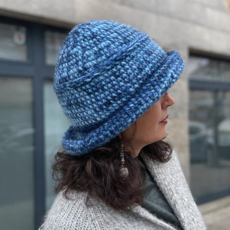 Winter hat pattern, Easy hat pattern, Crochet hat pattern women, Modern crochet pattern image 2