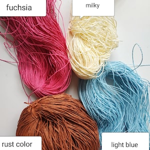 rafia yarns, Yarn for Crochet, yarn sale, yarnart, raffia yarn, summer yarn, raffia for hat, raffia for bag image 6