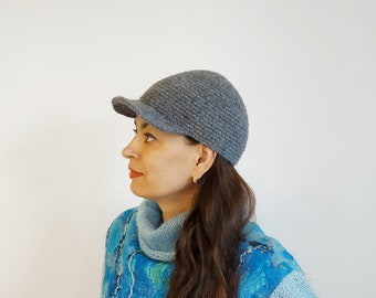 Newsboy hat crochet pattern, Winter hat pattern, Womens hat pattern, Crochet pattern hat