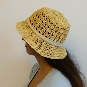 Bucket hat crochet, Crochet summer hat pattern, Bucket hat pattern, Crochet bucket hat pattern, Bucket hat crochet pattern, Crochet bucket image 1