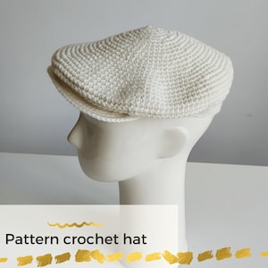 Newsboy hat crochet pattern, easy crochet pattern, Womens hat pattern, Crochet pattern hat