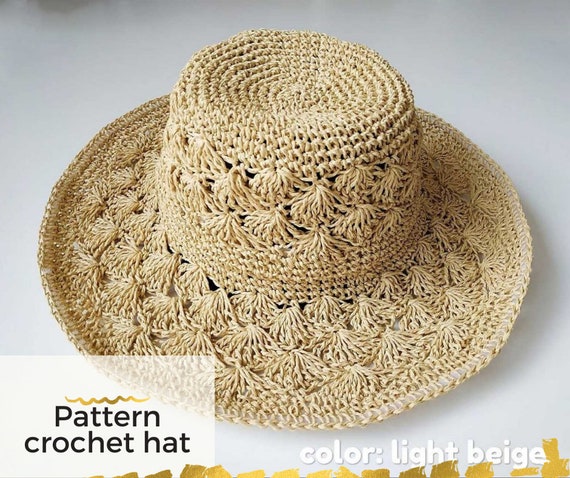 Video Pattern, Crochet Sun Hat, Hat Pattern Pdf, Crochet Pattern Hat, Raffia  Hat, Crochet Hat Pattern, Cochet Hat Pattern Women, PATTERN Hat -  New  Zealand