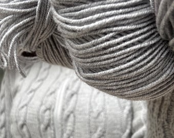 Merino wool yarn for knitting, Yarn 100% merino Zegna Baruffa, yarn sale, natural wool yarn, yarn merino, 1 skein of yarn- 50 g