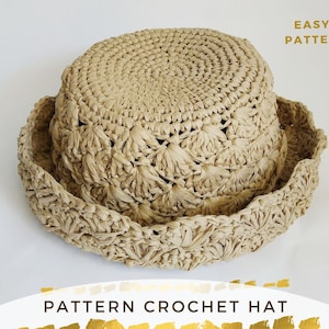 Crochet pattern hat, summer bucket hat,  crochet sun hat pattern, crochet summer hat pattern, Crochet hat pattern,   easy crochet pattern