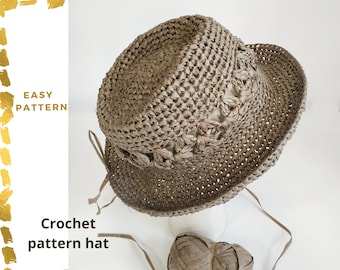 crochet hat pattern, crochet hat patterns, sun hat pattern, Crochet sun hat, summer crochet hat, crochet pattern hat, fedora hat pattern