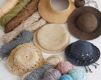 rafia yarns, Yarn for Crochet, yarn sale, yarnart, raffia yarn, summer yarn, raffia for hat, raffia for bag