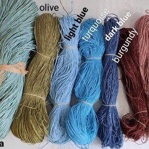 rafia yarns, Yarn for Crochet, yarn sale, yarnart, raffia yarn, summer yarn, raffia for hat, raffia for bag image 11