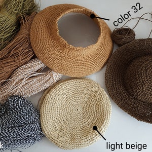 rafia yarns, Yarn for Crochet, yarn sale, yarnart, raffia yarn, summer yarn, raffia for hat, raffia for bag image 10