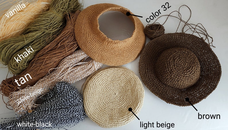 rafia yarns, Yarn for Crochet, yarn sale, yarnart, raffia yarn, summer yarn, raffia for hat, raffia for bag image 10