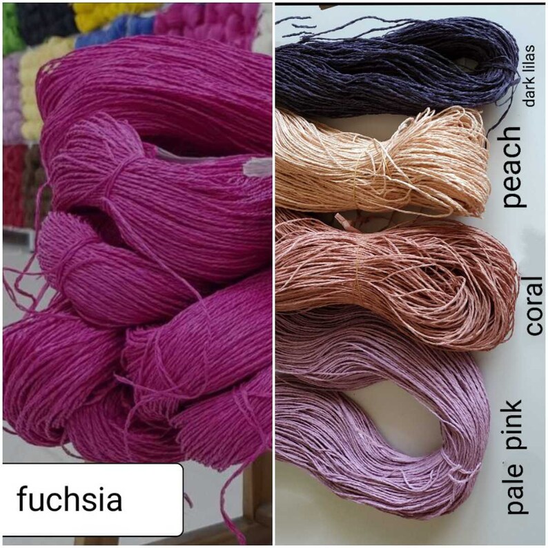 rafia yarns, Yarn for Crochet, yarn sale, yarnart, raffia yarn, summer yarn, raffia for hat, raffia for bag image 3