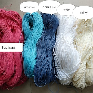 rafia yarns, Yarn for Crochet, yarn sale, yarnart, raffia yarn, summer yarn, raffia for hat, raffia for bag image 8