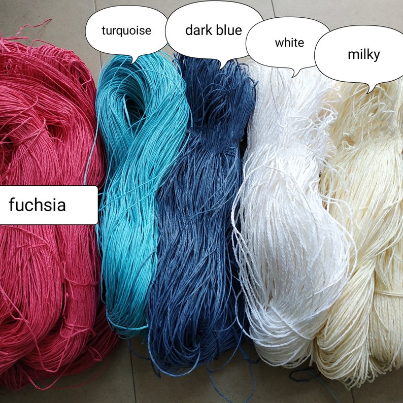 rafia yarns, Yarn for Crochet, yarn sale, yarnart, raffia yarn, summer yarn, raffia for hat, raffia for bag image 8