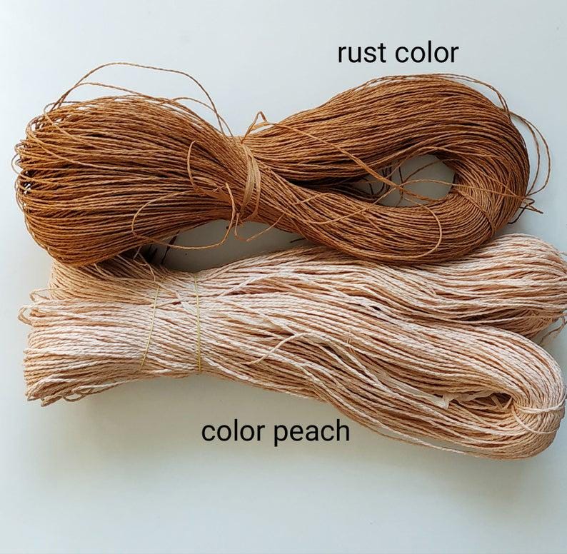 rafia yarns, Yarn for Crochet, yarn sale, yarnart, raffia yarn, summer yarn, raffia for hat, raffia for bag image 18