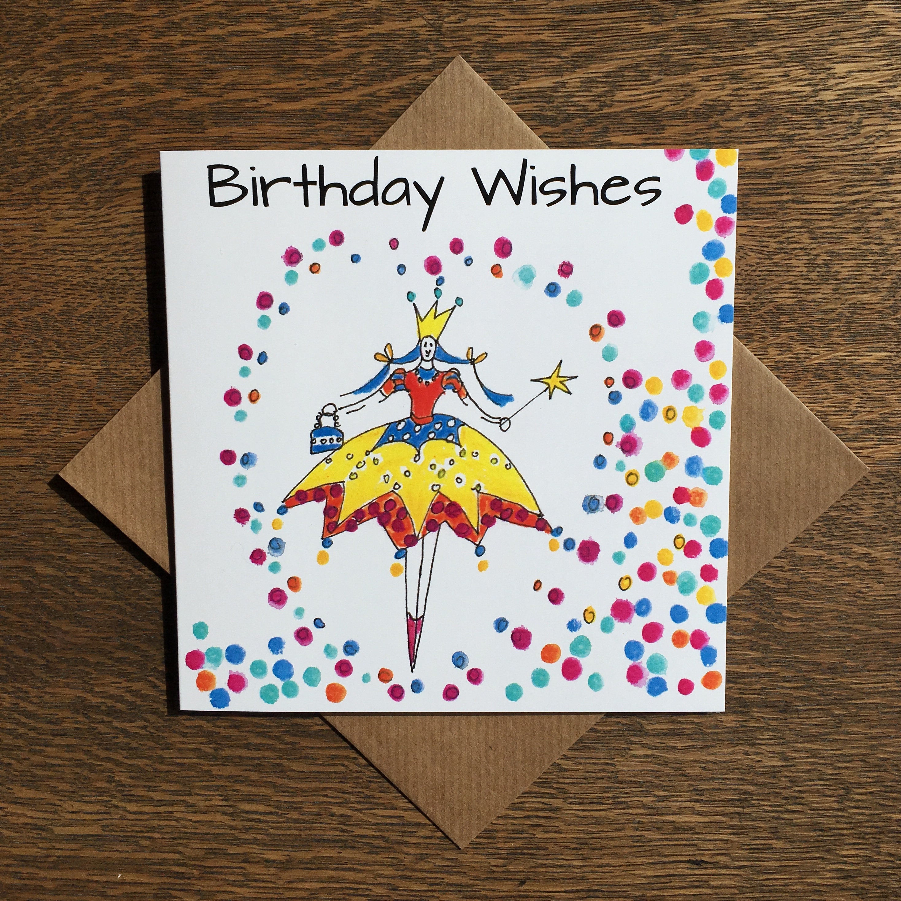 Birthday Wishes Fun Quirky Girl Card Fairy Princess - Etsy