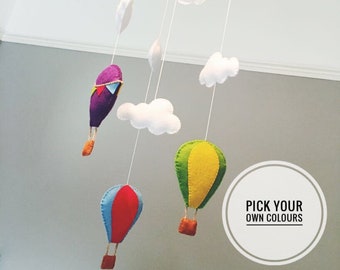 hot air balloon cot mobile