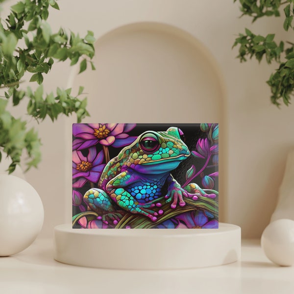 Mosaic Frog Tempered Glass Cutting Boards