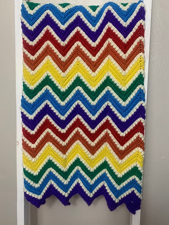 Rainbow chevron blanket crochet pattern hotsell
