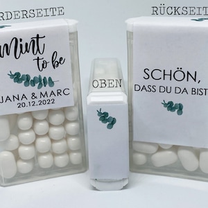 20x Tic Tac Label Gift Mint to be TicTac Meant to be Wedding Wedding Eucalyptus Euka eucalyptus euca