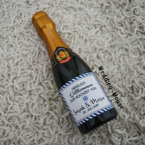 Welcome bottle Champagne Champagne nautical anchor Chamapgneing wedding Favor Gift