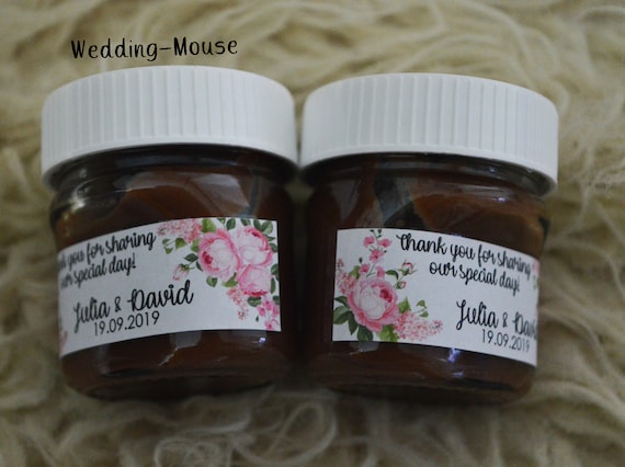 25x Nutella Mini Label Sticker for 25g Guest Gift Wedding Vintage Giveaway  Wedding Favor Wedding Favors Sticker English USA Personalised -  Hong  Kong