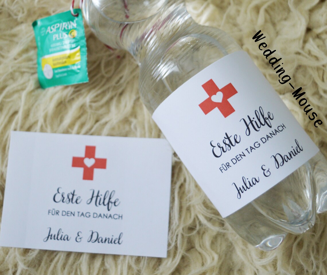 20x HangoverKit Hangover Kit Hochzeit Etiketten Sticker Kater Etsy