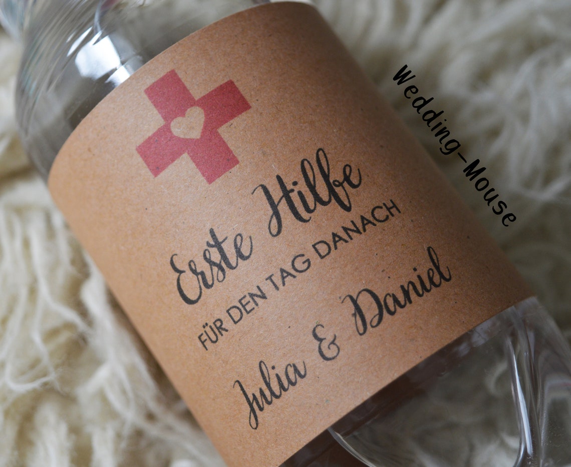 15x HangoverKit Hangover Kit Hochzeit Banderole Kater Für den Etsy
