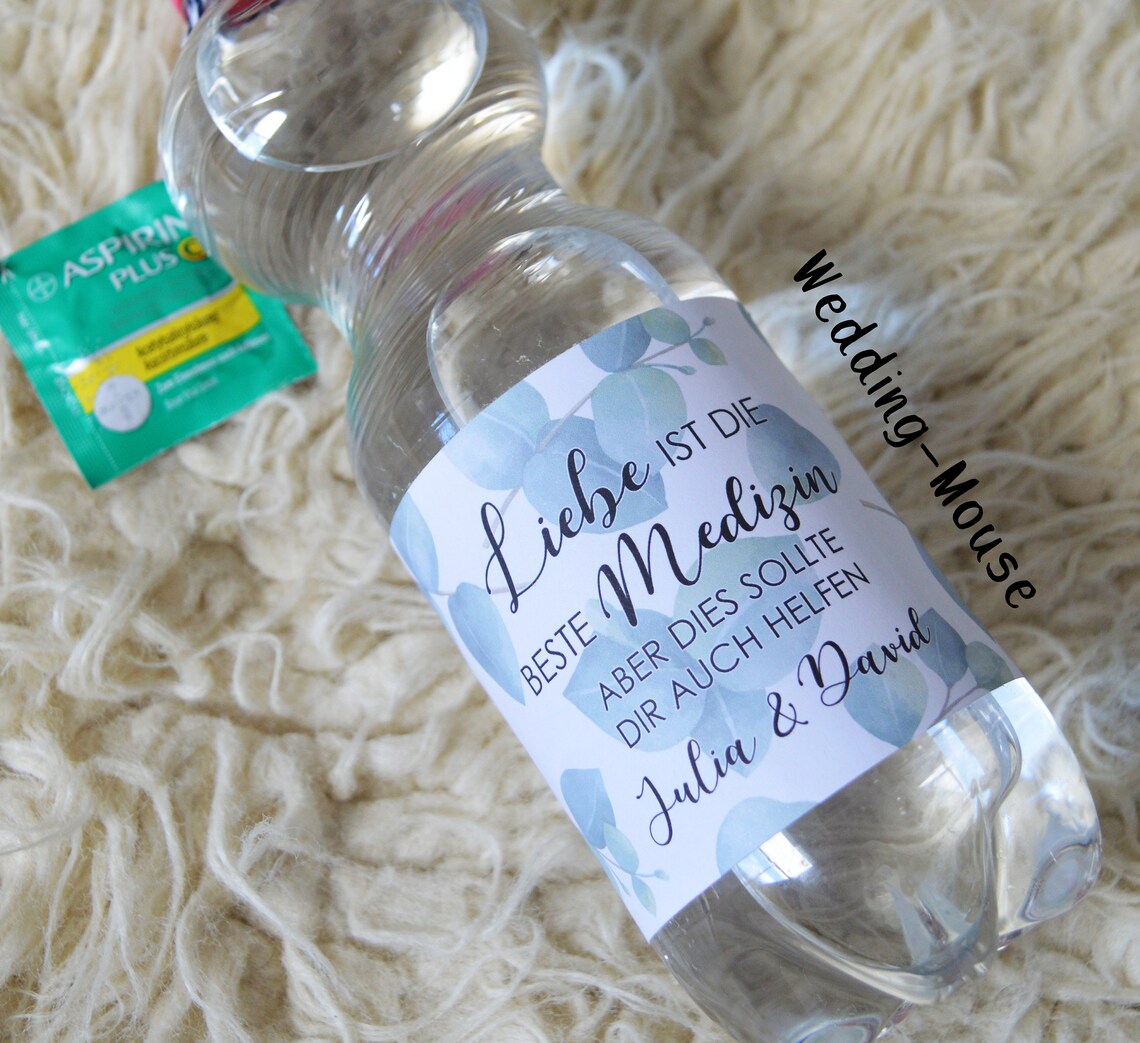 20x HangoverKit Hangover Kit Hochzeit Etiketten Sticker Kater Etsy