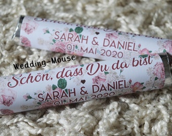 20x Duplo Aufkleber Etiketten Gastgeschenk Hochzeit Weddingfavor Vintage Flower Boho Favor Romantic Romantisch