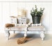 Farmhouse wood pedestal riser stand 